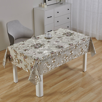 Nappe en PVC métallique brillante à motif floral RNPT, avec support tissé, imperméable et facile à nettoyer, pour table à manger