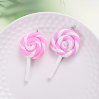 Breloques Oursons Mignons en Pâte Polymère et Résine, Pendentifs Bonbons Colorés Coupe Princesse pour la Fabrication de Bijoux Classiques pour Enfants