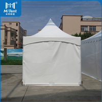 Tonnelle instantanée pour exposition, fête, événement 3x3m, en PVC transparent, imperméable, résistant aux UV, ignifuge, avec structure en aluminium
