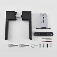 Serrure de porte contemporaine durable en zinc plaqué, écologique, résistante à la corrosion, avec trou de serrure dissimulé et mécanisme magnétique silencieux pour la maison