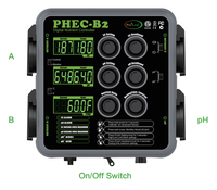 Doseur d'éléments nutritifs pour PHEC-B2 de serre avec 4 pompes doseuses EC PH Probe Doser Monitor Controller