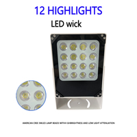 Projecteur LED de sécurité extérieur IP66 16W avec caméra CCTV et reconnaissance de plaque d'immatriculation