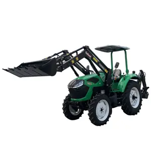 Verkauf von Weifang-Werk 80 PS Allradantrieb 4×4 Traktor mit Frontlader und Baggerlader
