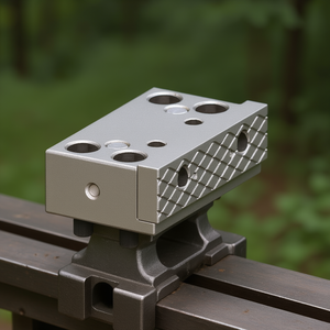 Fixed Jaw Holders For Modular Vise 100mm Width Precision Machined Steel Component - Product Image 3