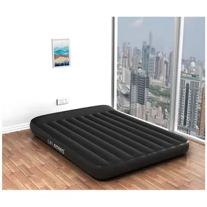 Großhandel Einzelhandel Queen Size aufblasbares Sofa beflockt Luftbett aufblasbare Matratze