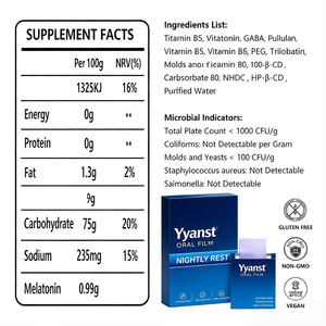 OEM/ODM Tiras Orales de Melatonina para Adultos, Sin Gluten, Favorecen el Sueño Rápido, Equilibran el Estado de Ánimo, Suplemento Dietético Personalizado - Product Image 3