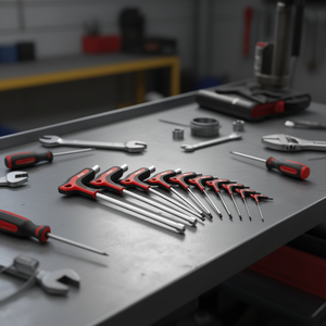 Juego de llaves hexagonales de 10 piezas con mango en T métrico y brazo largo para reparación mecánica de precisión - Product Image 3