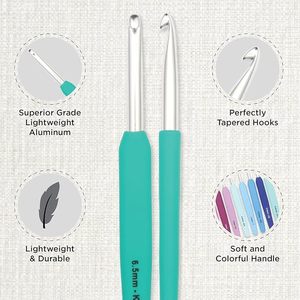 1 Juego de Agujas de Ganchillo <span class=keywords><strong>KnitPro</strong></span> Waves Premium de Aluminio, Color Macaron, Pulido, Herramienta de Tejido DIY para Suéteres, Bufandas y Manualidades con Hilo - Product Image 4