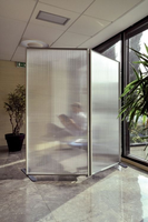 Cloisons de protection en acrylique transparent givré, parois en aluminium, séparateur de pièce pour bureau/restaurant/salle de sport
