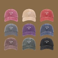 Gorra de Béisbol Personalizada con Bordado, 6 Paneles, Visera Curva, Algodón, Estilo Retro Desgastado, Protección Solar