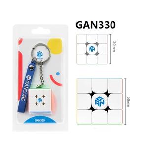 Llavero <span class=keywords><strong>GAN</strong></span> <span class=keywords><strong>330</strong></span> Mini Cubo de Velocidad 3x3 de 3cm Rompecabezas Gan330 3x3x3 sin Pegatinas Cubo Mágico Juguetes Educativos - Product Image 2