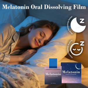 Amaz Melatonin Oral Strip Private Label Bebas Gula Permen Penyegar Napas Strip Suplemen Tidur Film Oral yang Dapat Melarutkan di Mulut - Product Image 4