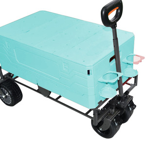 모터 구동 휴대용 접이식 카트 500W 브러시리스 모터 장거리 배터리 전지형 타이어 100kg 적재 용량 쇼핑용 - Product Image 1