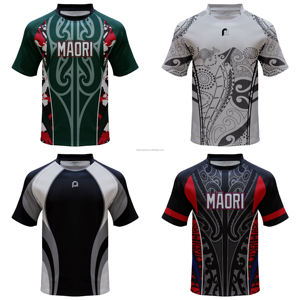 FQ kit Jersey sepak bola Rugby kustom, pakaian seragam tim nama tim Maori seragam olahraga latihan liga - Product Image 1