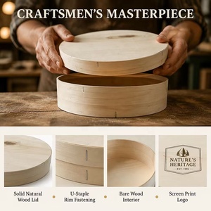 Cajas de Queso Francesas Tradicionales con Logotipo Personalizado para Maduración de <span class=keywords><strong>Camembert</strong></span> y Brie, Caja Transpirable de Chapa de Madera de Álamo, Estapillada, al por Mayor - Product Image 3