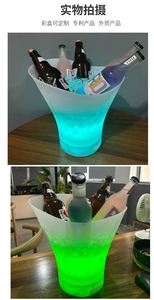 Seau à glace pour champagne en plastique acrylique transparent et doré, capacité 1,5 litre ou 0,75 litre - Product Image 3