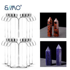 ขวดน้ำแก้วควอตซ์ขนาด 550 มล. ผสมคริสตัลโซล อีลิกเซอร์ หินซิทรินเสริมพลังบำบัด สำหรับการเดินทาง ฝาเกลียว - Product Image 2