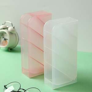 Organizador de Almacenamiento Vertical Transparente, Organizador de Escritorio Multicompartimento para Papelería, Cosméticos y Artículos Esenciales de Escritorio - Product Image 1