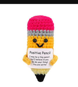 Poupée en peluche crochetée Positive Energy Kawaii, jouet pendentif pour la Fête des Enseignants et les cadeaux de remise des diplômes - Product Image 1