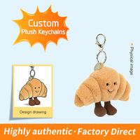 Porte-clés en peluche personnalisé de 5 cm, 10 cm, 15 cm, en forme de dessin animé, mignon, mini, en tissu de coton, poupée idole, couleur et logo personnalisables