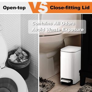 <span class=keywords><strong>Cubo</strong></span> de <span class=keywords><strong>basura</strong></span> delgado para baño con tapa, <span class=keywords><strong>cubo</strong></span> de <span class=keywords><strong>basura</strong></span> con Pedal de paso <span class=keywords><strong>pequeño</strong></span> de acero inoxidable de cierre suave con <span class=keywords><strong>cubo</strong></span> interior extraíble - Product Image 6