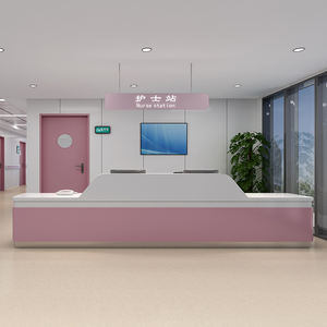 Balcão de Recepção Hospitalar, Balcão de Recepção Médica, Estação de Enfermagem de Clínica, Balcão de Recepção em Aço Inoxidável com Design Personalizado - Product Image 6