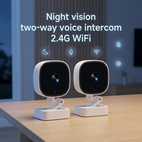 Kamera web Desktop pintar 1080P, sistem keamanan dalam ruangan 360 derajat Wifi, miring Pan nirkabel, CMOS pencitraan