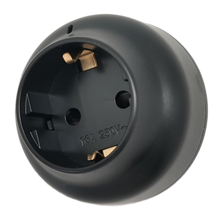 VNX Aluminum 2 Round-Pin Surface Recessed Office Wireless EU Outlet Removable Wall Mount Extension Power Concealed Track Socket