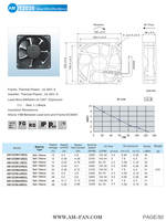 Ventilateur haute vitesse AM12038H12S 120 mm, ventilateur de refroidissement 120x120x38 mm, 7000 tr/min