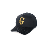 Nouvelle Arrivée Casquette de Baseball de Luxe Qualité Originale avec Lettres Dorées, Broderie Flamme 5 Panneaux, Visière en Daim et Doublure en Satin, Ornée de Strass
