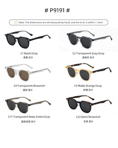 Lbashades P9191 デザイナーカスタムグラス スクエアカスタムロゴ 偏光サングラス <span class=keywords><strong>2026</strong></span> レトロサングラス ユニセックス アセテートサングラス - Product Image 4