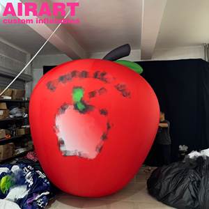 Modèle de pomme rouge gonflable avec drapeau canadien imprimé gratuitement, pommes gonflables géantes, tissu Oxford 420D, pomme rouge gonflable - Product Image 3
