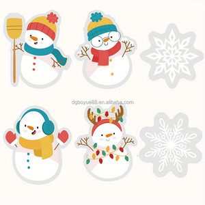 Đầy màu sắc mùa đông mix cut-outs đa năng lớp học bảng thông báo trang trí snowmen Snowflakes cutouts với keo điểm chấm - Product Image 1