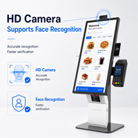 Système de point de vente en libre-service, écran tactile intelligent de 15,6 pouces, paiement en libre-service interactif pour les restaurants de restauration rapide
