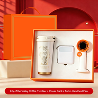 Ventilateur portable rafraîchissant, batterie externe et mug – Coffrets cadeaux personnalisables avec logo pour événements d'entreprise et festivals d'employés