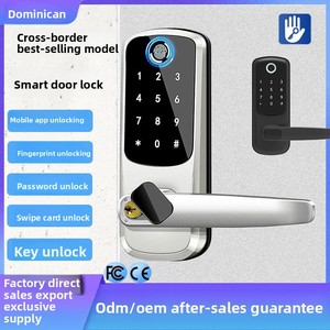 American-Style Single-Tongue Half-Cut Smart <strong>Door</strong> <strong>Lock</strong> Combination Fingerprint <strong>Small</strong> Cloud Design for Home Office Wi-Fi - Product Image 3