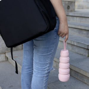 Portable BPA-free <b>foldable</b> environmentally friendly silicone kettle Dishwasher cleaning safe food grade silicone sports kettle - Product Image 6