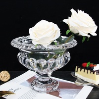Vases en verre transparent écologiques à motifs floraux, bols à bonbons modernes, grands centres de table pour mariage, décorations de table pour la maison