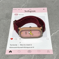 Montre pour femme au design de lapin ovale de dessin animé, couleurs contrastées mignonnes, bracelet tressé élastique, mouvement à quartz, boîtier en alliage