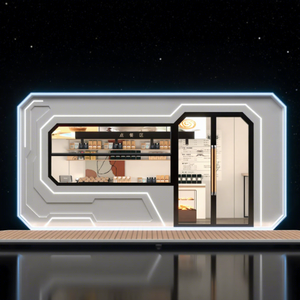 Cápsula Espacial Moderna Móvil, Cabina Prefabricada Tipo Apple, Modular de Tres Niveles, Impermeable, Tienda, Quiosco Panorámico al Aire Libre, Café, Té con Leche - Product Image 1
