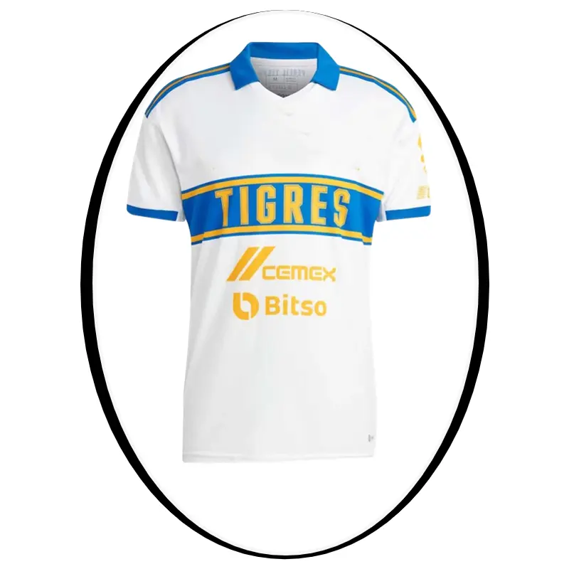 Nouveau Tigres UANL 2022/23 Troisième Maillot-Blanc | Ensemble de maillots de football pour équipe de football | Uniforme de football