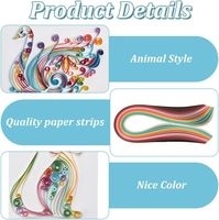 Kits de quilling en papier bricolage belle carte animale 100% pulpe vierge couleur personnalisée 36 couleurs bandes 20 cartes mur Art décor créatif