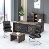 Bureau de direction moderne, ensemble de 3 pièces, taille au choix, bureau simple épaissi, mobilier de bureau