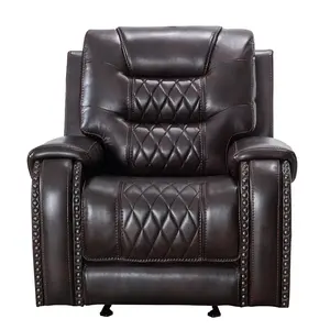 Fauteuil de salle de séjour pour garçon paresseux inclinable, 1 siège, en cuir marron chocolat, fauteuil à air, 1RR, planeur, offre spéciale