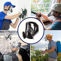 Pelindung Wajah Grosir CF6800 Masker Respirator Silikon Reusable Masker Gas Full Face Filter Karbon Aktif yang Dapat Diganti