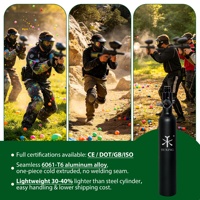 TUXING DOT Produsen 48CI/0.75L 300bar 4500psi Tabung Udara Aluminium PCP HPA Tekanan Tinggi untuk Berburu di Luar Ruangan dengan Katup