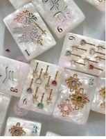 Luxuriöses Diamant-Amerikanisches Mahjong-Set Perlmutt-Steine Faltbar Umweltfreundlich Modernes Design Tragbar für Zuhause und Reisen