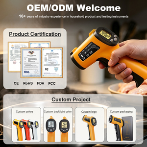 Termómetro infrarrojo digital industrial Pistola Mira láser Multiusos LCD OEM Plástico personalizable para pruebas de temperatura - Product Image 5