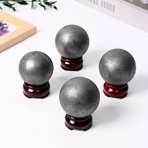 High Quality <b>Crystal</b> Healing Stone <b>Crystal</b> Sphere Hand Polished Shungite Sphere for Home Decoration - Product Image 5