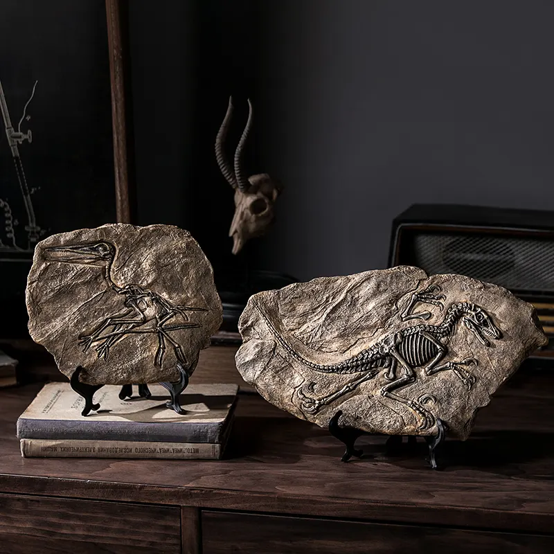 Sculpture artificielle de dinosaure en résine, 25 cm, figurine Miniature, couleur chair, artisanat, décoration de la maison ou du bureau